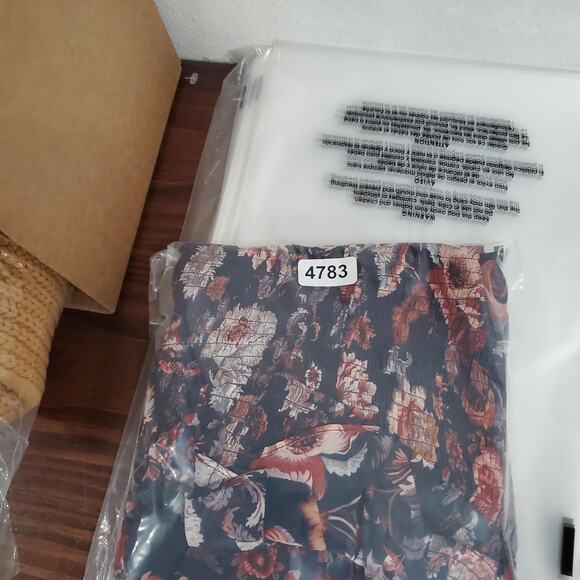 Anthropologie Skirt Womens Small Navy Floral Ruffle Tiered Smocked Fairy Grunge - Picture 9 of 9